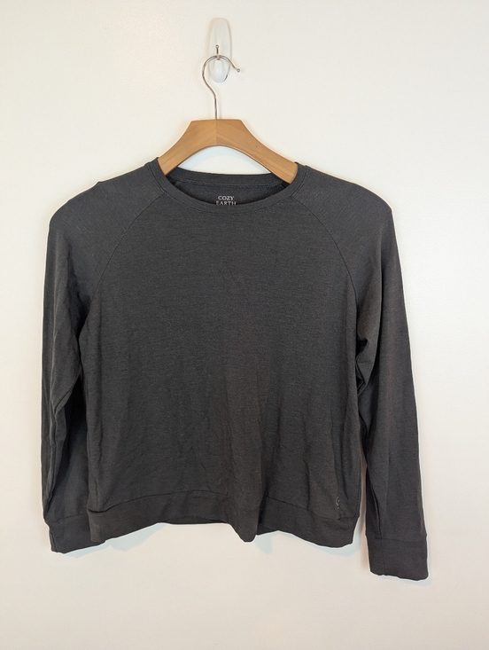cozy earth Tops - Cozy Earth Brushed Viscose Made from Bamboo Top in Gray, Sz M